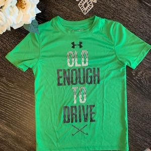 Under Armour Boys XS TShirt “Old Enough to Drive”